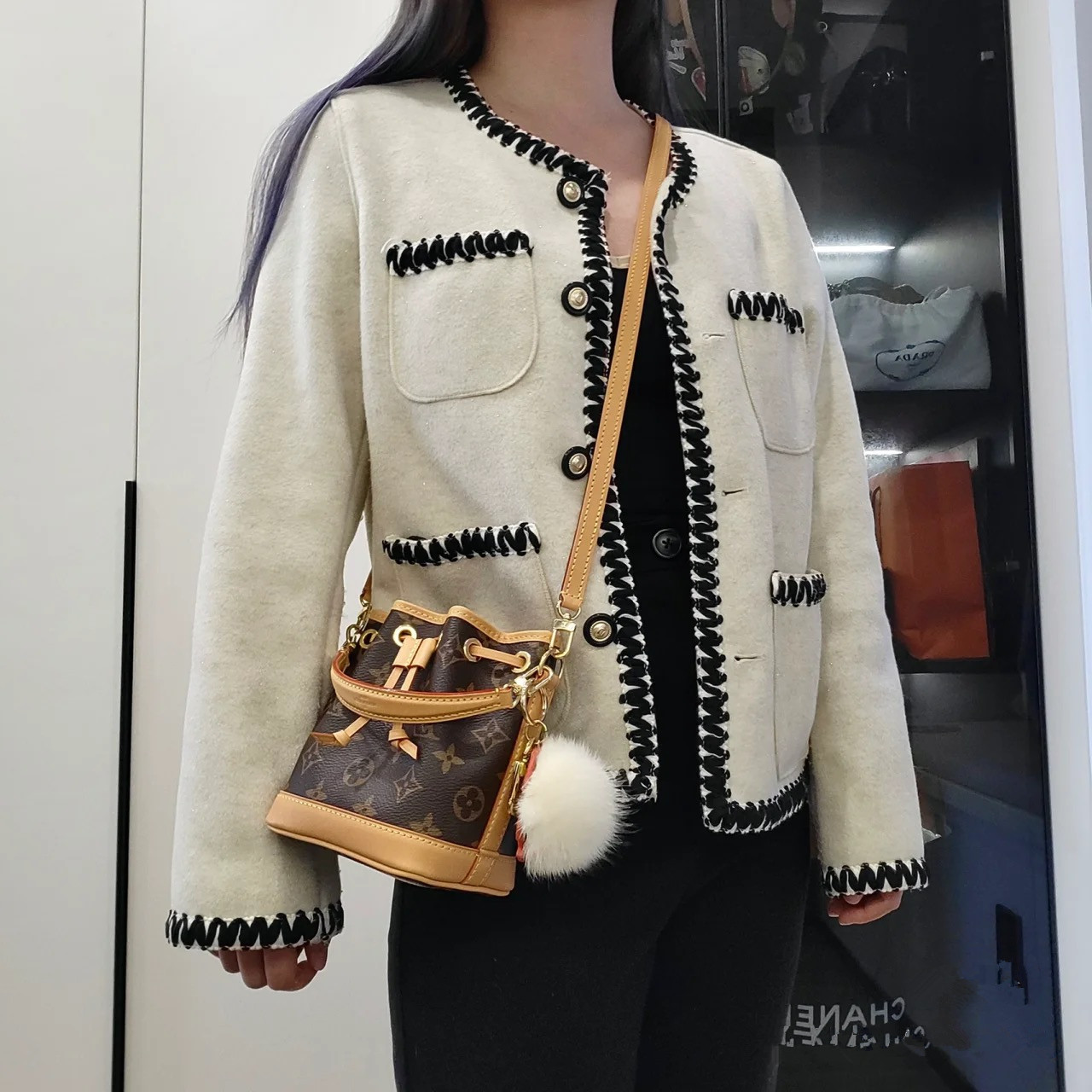 루이비통 숄더백 미니 나노 노에 버킷백 M81266