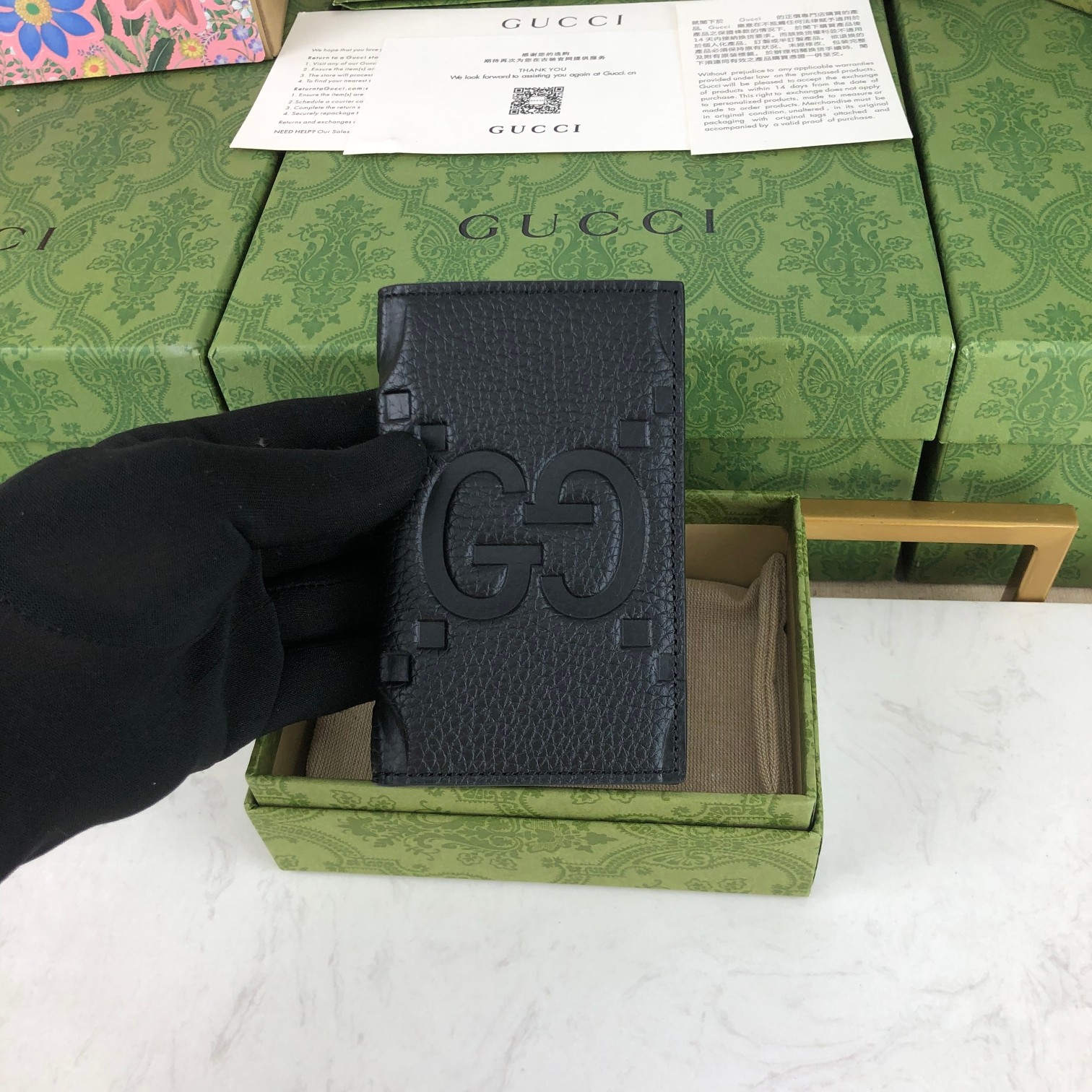 구찌 GG 점보 카드지갑