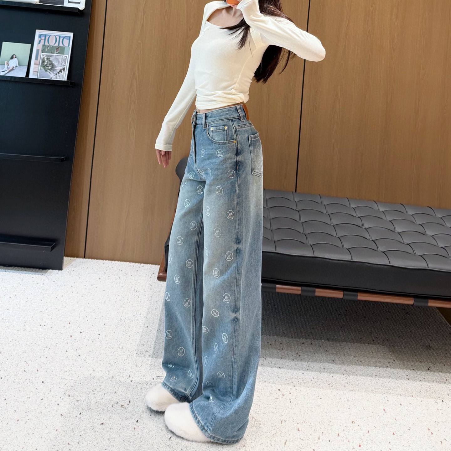 루이비통 여성 청바지