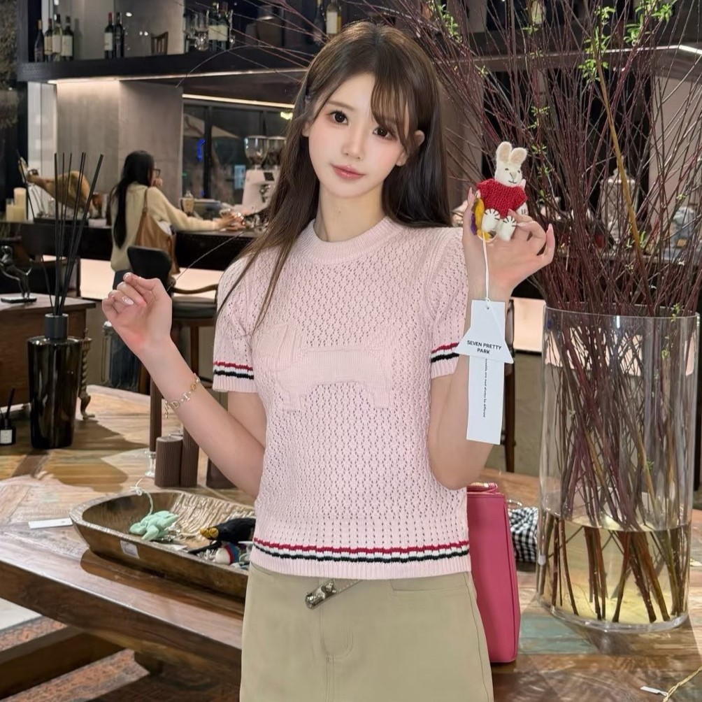 톰브라운 여성 니트 반팔티 2가지 색상
