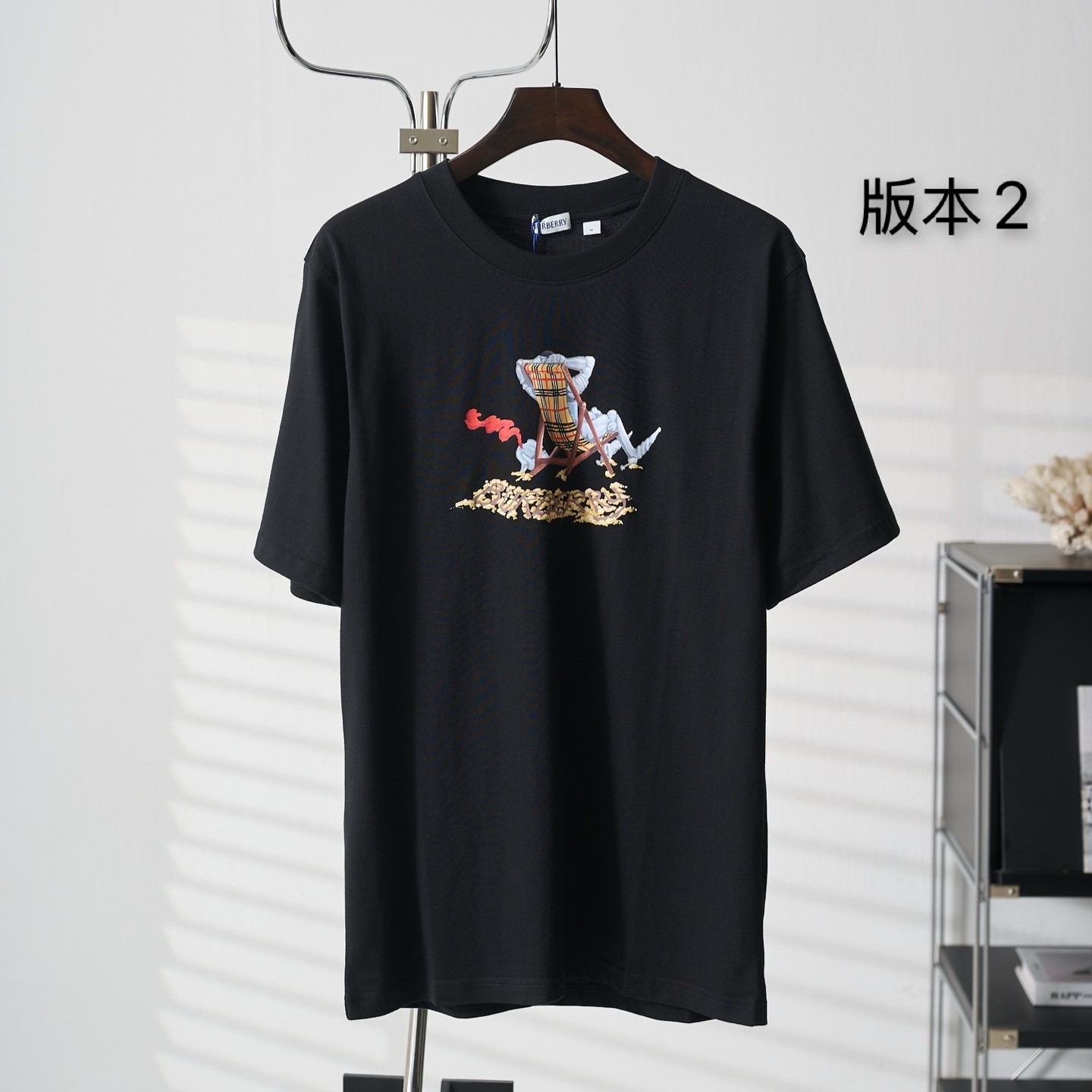 버버리 남성 반팔티