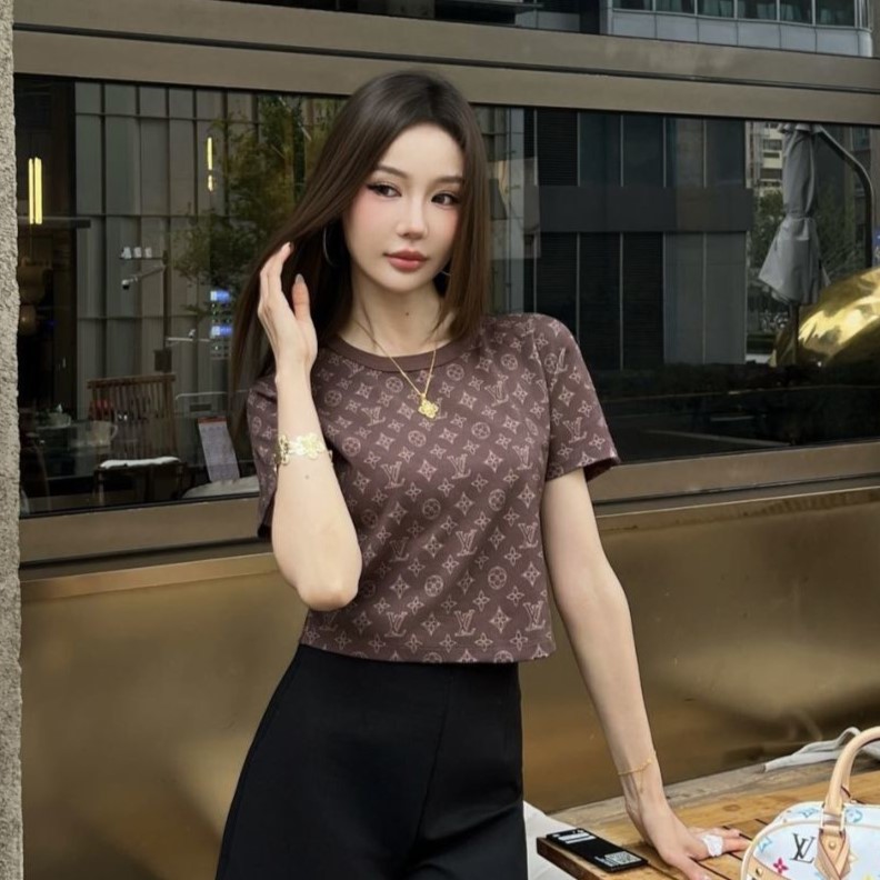 루이비통 크롭 여성 반팔티 2가지 색상
