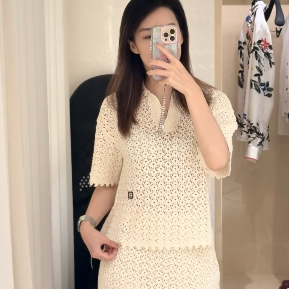 샤넬 폴로 니트 반팔티