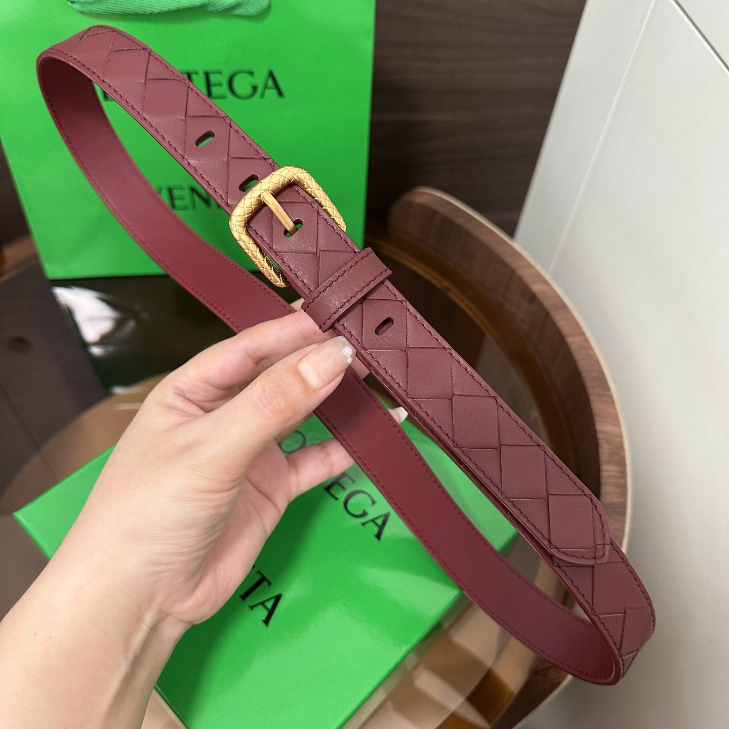 보테가베네타 인트레치아토 여성 벨트