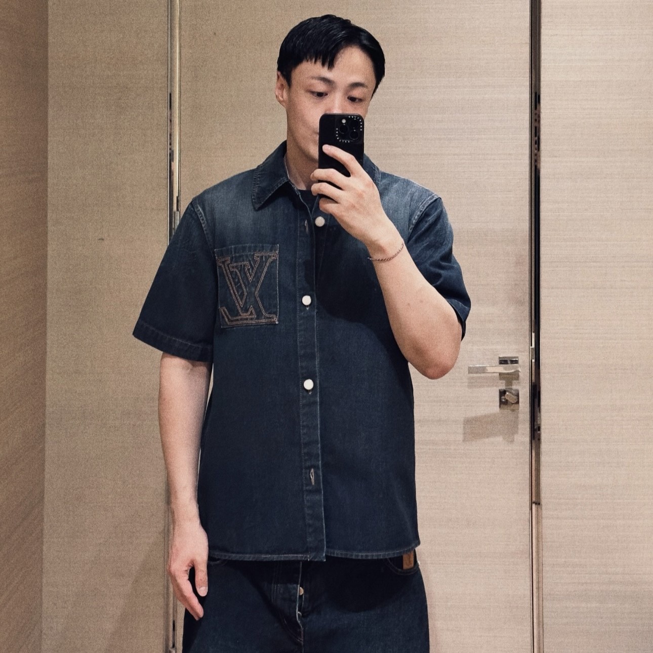 루이비통 남성 데님 셔츠