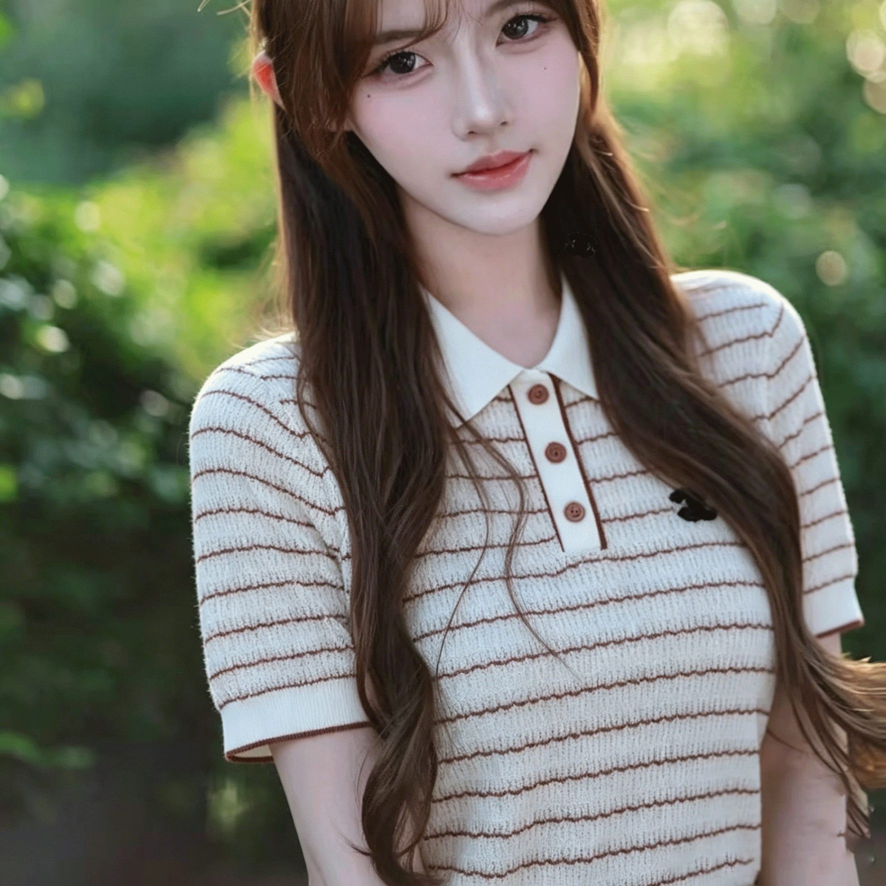 샤넬 니트 폴로 반팔티