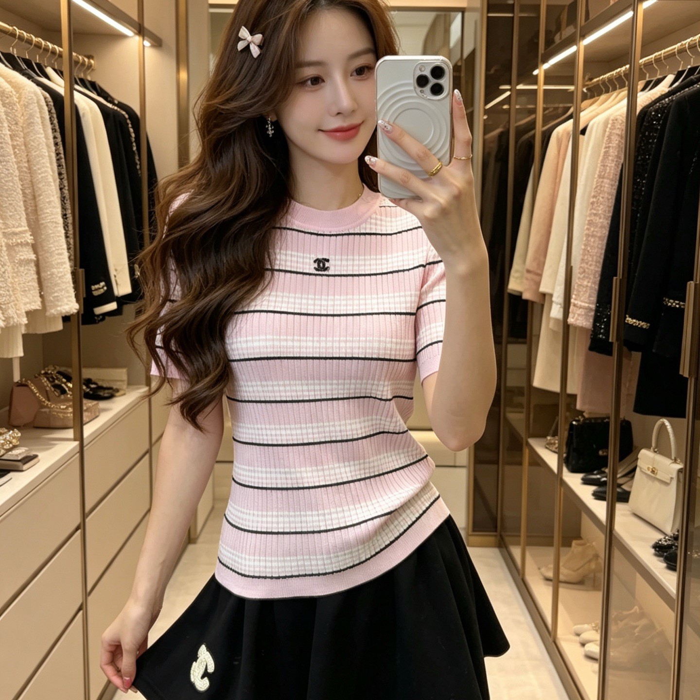 샤넬 반팔티 3가지 색상