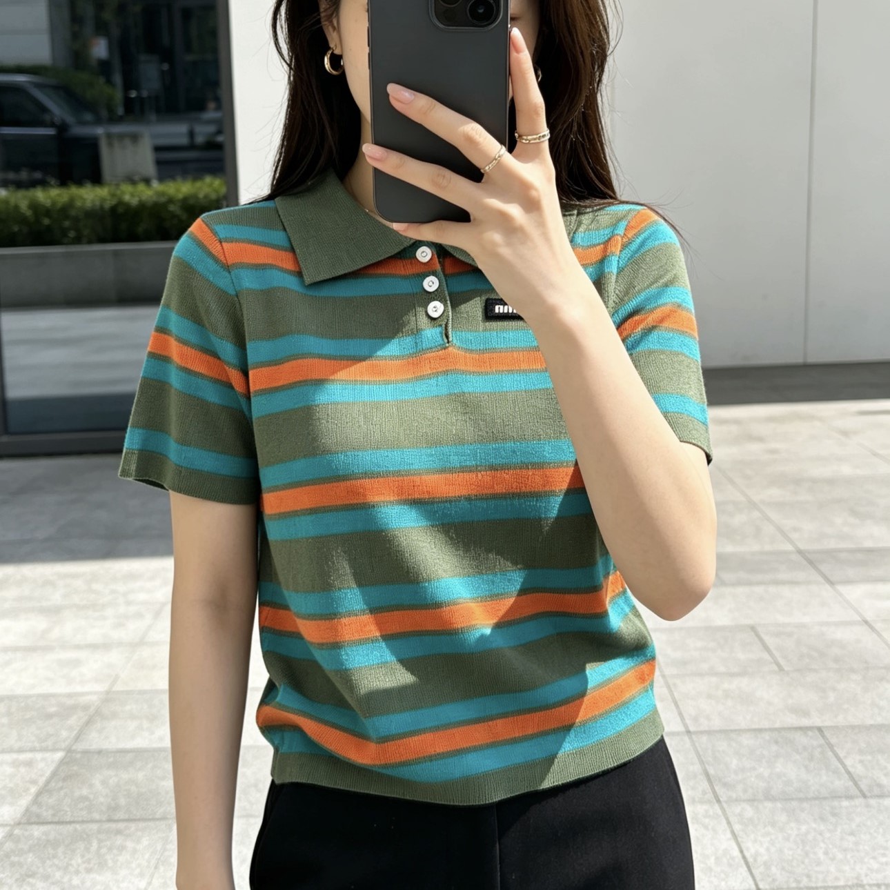 미우미우 여성 폴로 반팔티