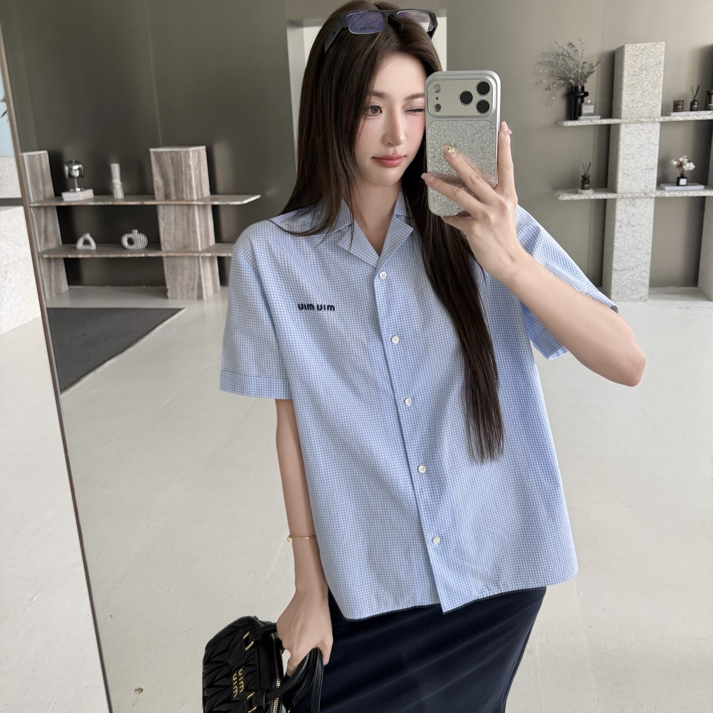 미우미우 여성 셔츠