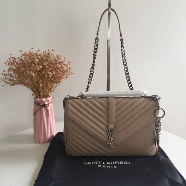 YSL 클래식 컬리지 사첼 모노그램 라지 숄더백