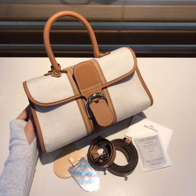 델보 브리앙 EAST / WEST MM 캔버스 투톤 토트백